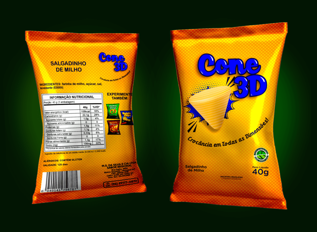 Mockup Cone 3D – Sabor Regional