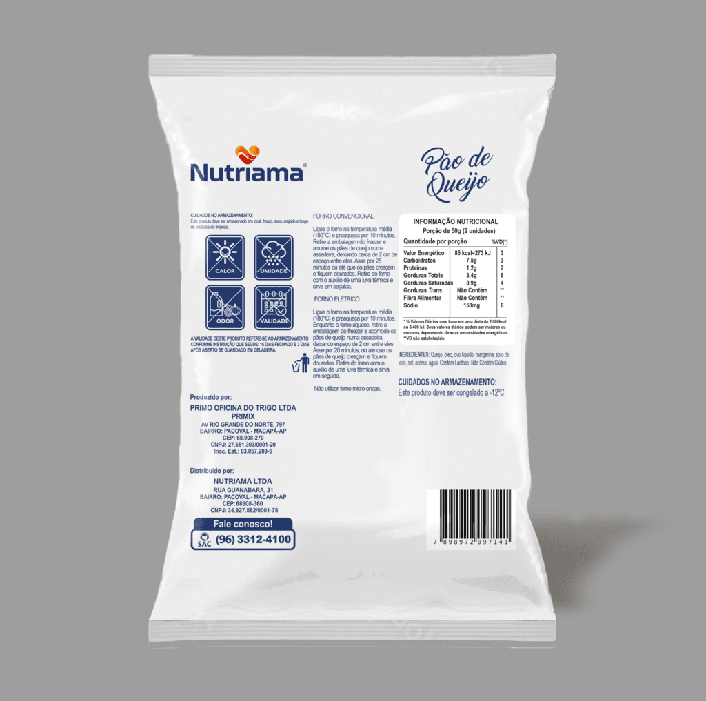 Pão de Queijo NUTRIAMA-Mockup Verso